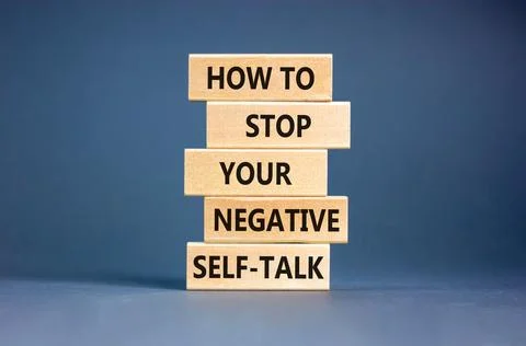 Stop negative self-talk symbol. Concept words How to stop your negative sel.. Stock Photos