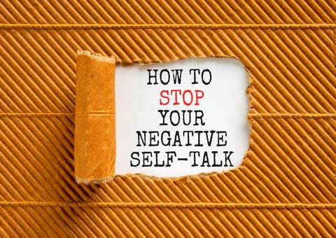 Stop negative self-talk symbol. Concept words How to stop your negative sel.. Stock Photos