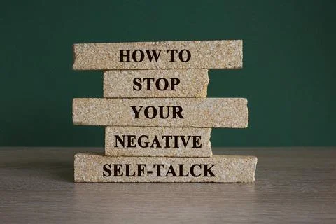 Stop negative self-talk symbol. Stock Photos