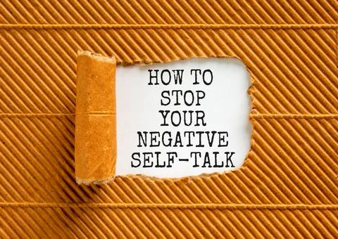 Stop negative self-talk symbol. Concept words How to stop your negative sel.. Stock Photos