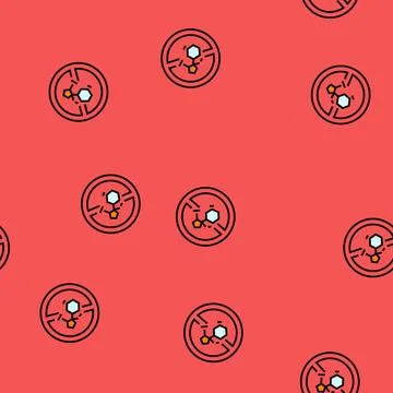 Stop nicotine vector seamless pattern Illustrazione stock