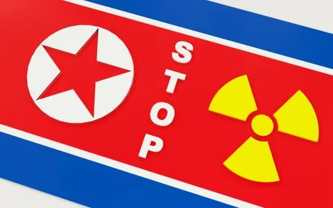 Stop North Korea nuclear program Stock-Illustration