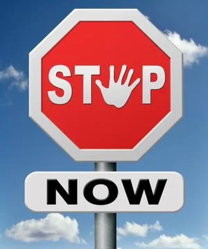 Stop now Stock Illustration