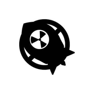 Stop nuclear test icon. Design template vector Stock Illustration