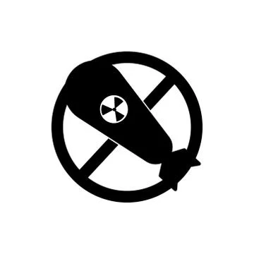 Stop nuclear test icon. Design template vector Ilustração Stock