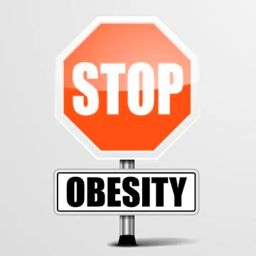 Stop obesity Stock Illustration