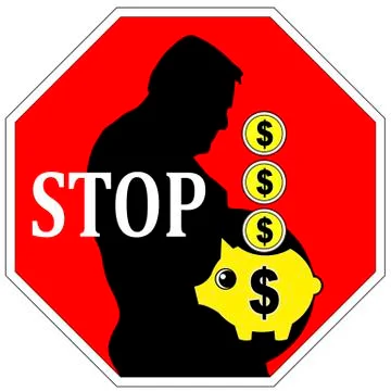Stop Obesity Stock Illustration