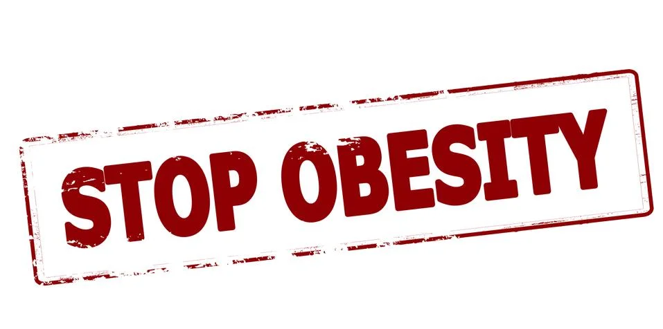 Stop obesity Stock Illustration