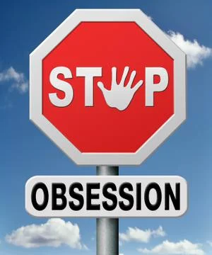 Stop obsession Stock Illustration