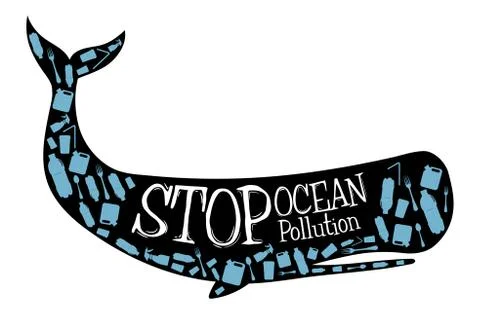 Stop Ocean Pollution Stock Illustration