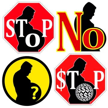 Stop Overweight Stock Illustration