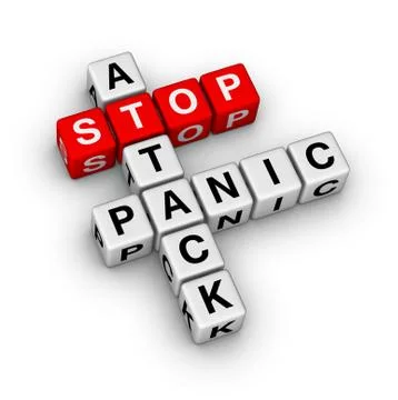 Stop panic attack Stock Illustration