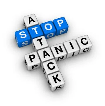 Stop panic attack Stock Illustration