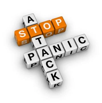 Stop panic attack Stock Illustration