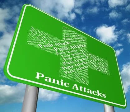 Stop Panic Represents Illness Intense And Apprehension Stock Illustration