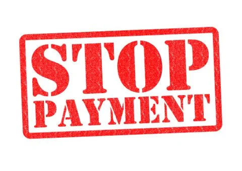STOP PAYMENT Ilustração Stock