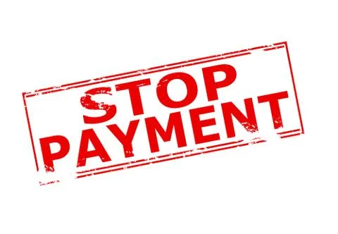 Stop payment Stock Illustration