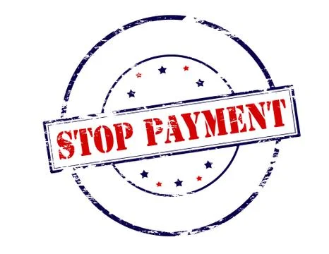 Stop payment Stock Illustration