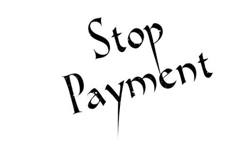 Stop Payment rubber stamp Ilustração Stock