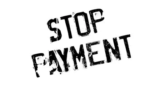 Stop Payment rubber stamp Ilustração Stock