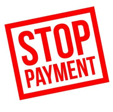 Stop Payment stamp Ilustração Stock