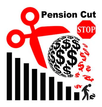 Stop Pension Cuts Illustrazione stock