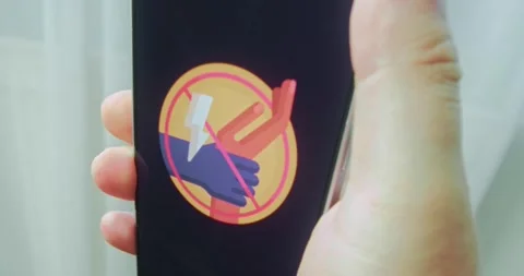 Stop physical violence icon, presentation Stock Footage 313506430