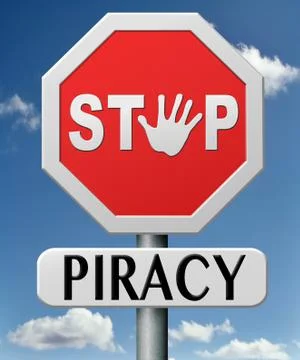 Stop piracy Stock Illustration