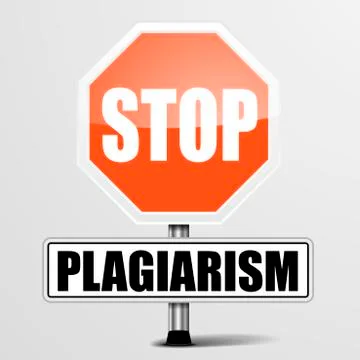 Stop Plagiarism Stock Illustration
