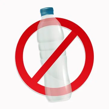 Stop plastic pollution Stock Illustration