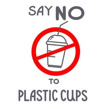 Stop plastic poster 스톡 일러스트