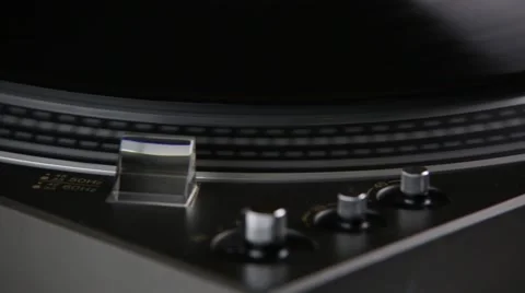 Stop playing spinning gramophone record Stock Footage 48955619