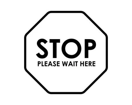Stop please wait here signs イラスト素材