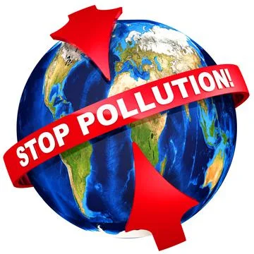 Stop pollution of the Earth! Stock Illustration