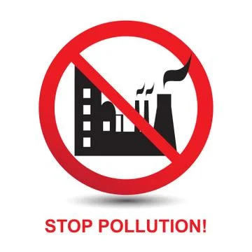 Stop Pollution Icon Illustrazione stock