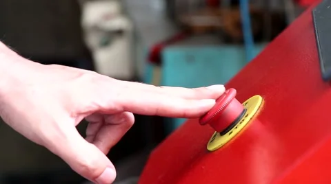 Stop power button machine Stock Footage 68081481