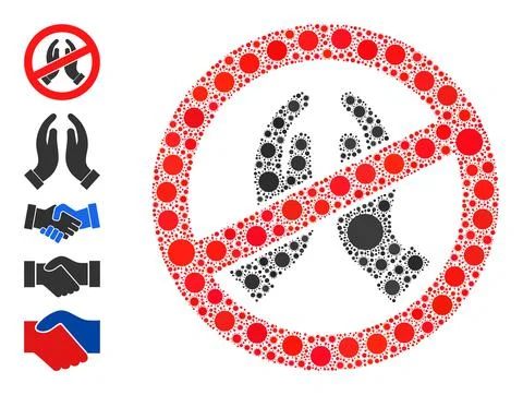 Stop Praying Hands Icon - Viral Collage and More Icons 스톡 일러스트