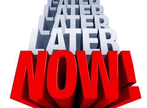 Stop procrastinating Stock Illustration