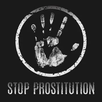 Stop prostitution sign Ilustração Stock