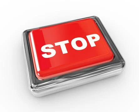 Stop push button Stock Illustration