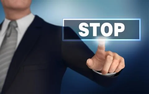 Stop   pushing concept 3d illustration 스톡 일러스트