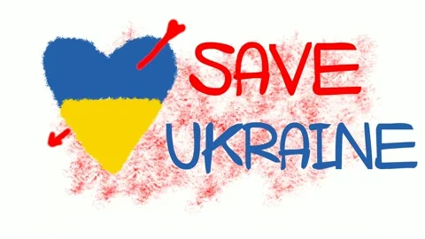 Stop putin stop war save Ukraine text with Ukraine flag background Stock Footage 204737161