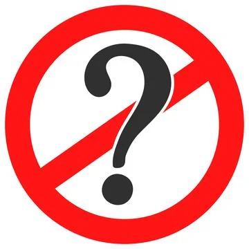 Stop Questions Vector Icon Flat Illustration Stock Illustration