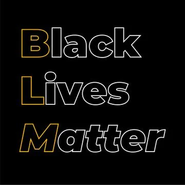 Stop racism calligraphic text vector poster.Black Lives Matter text vector vi Stock Illustration