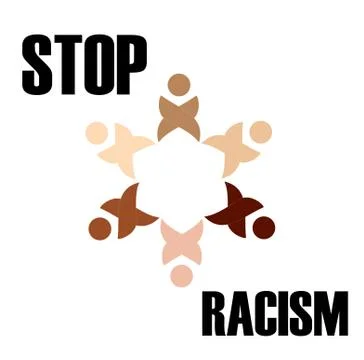 Stop Racism Stock Illustration