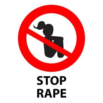 Stop rape Stock Illustration