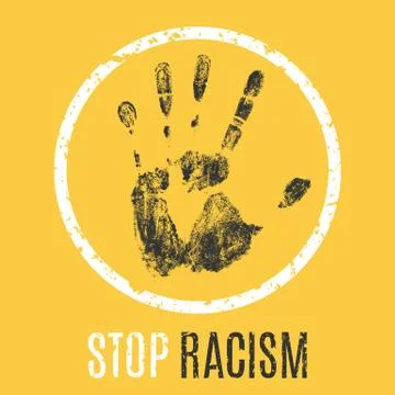 Stop rasism sign Stock Illustration