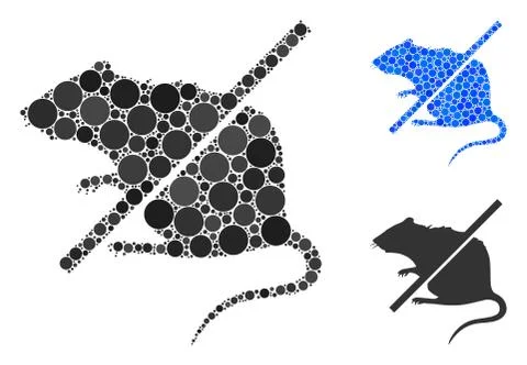 Stop Rats Composition Icon of Circles Illustrazione stock