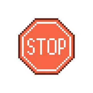 Stop red road sign	 Stock Illustration