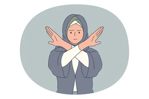 Stop, rejection, prohibition concept 库存插图